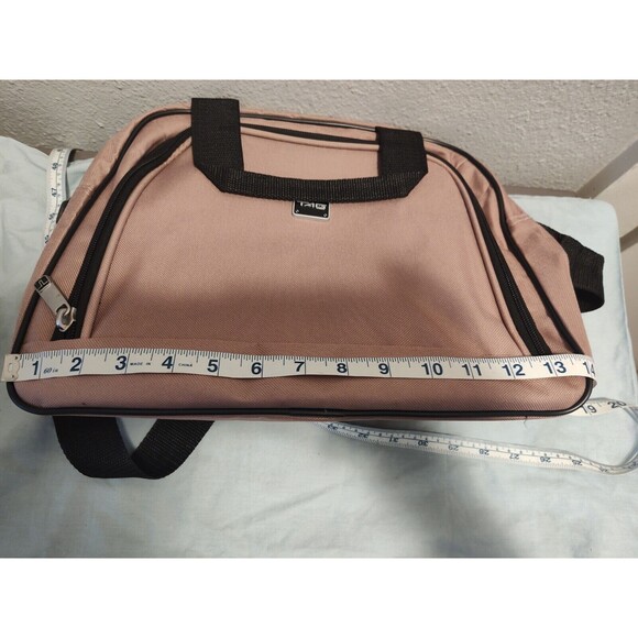 Women's Pink TAG two compartment small travel bag Soft Case With Measurements - Picture 10 of 10